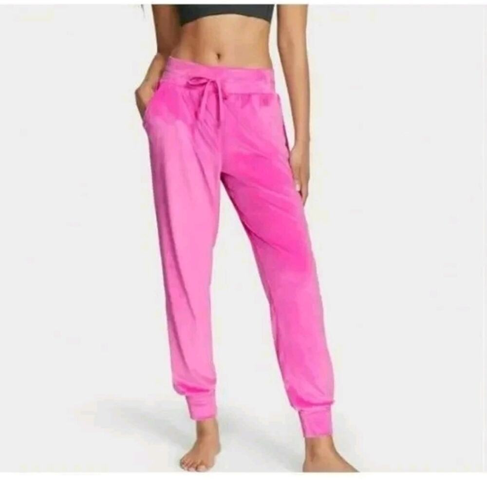 Victoria's Secret Hot Pink Velour Velvet On Point Jogger Sweatpants